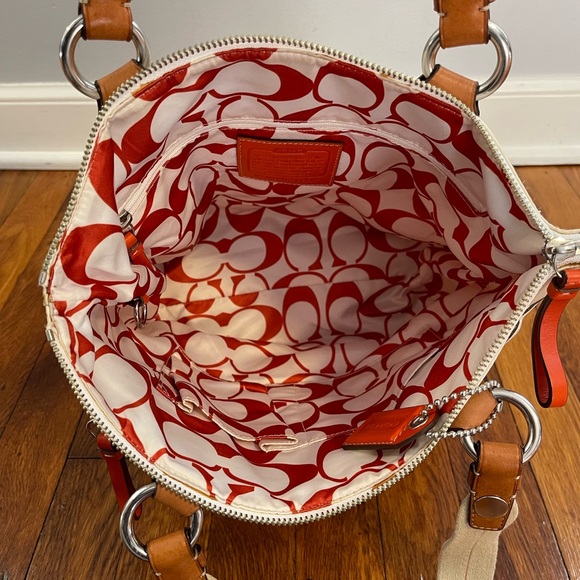 Beautiful Coach Satin Tote - Picture 5 of 6